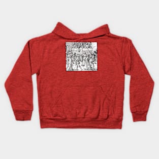 A Medieval Renaissance Masked Ball by Durer Kids Hoodie